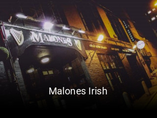 Malones Irish business hours
