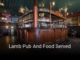 Lamb Pub And Food Served opening hours