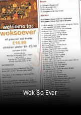 Wok So Ever opening hours